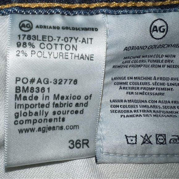 AG-ED Adriano Goldschmied Dark Blue Straight Jeans 36R - Picture 6 of 10